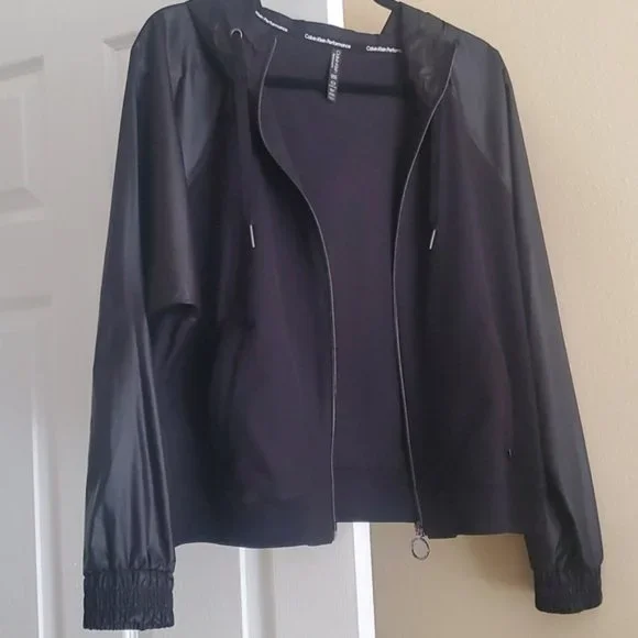 Calvin Klein Black Zip Hoodie Jacket Size S - Picture 4 of 5